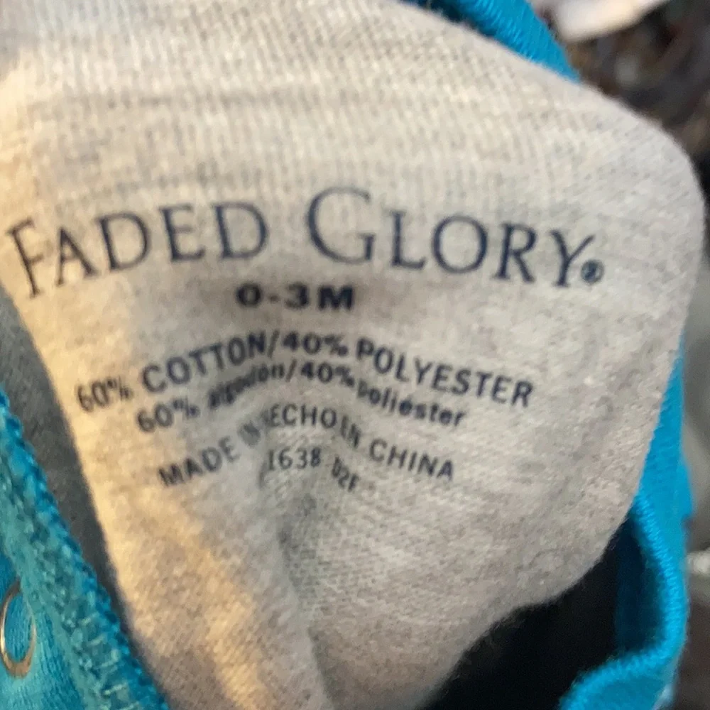 Faded glory snap tee shirt 0-3 months